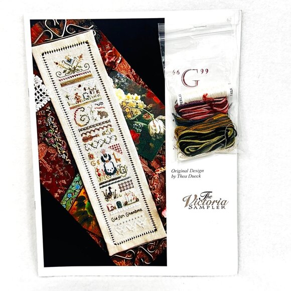 "G" Is For Grandma Alphabet Sampler Pattern & Thread Pack - Thea Dueck Victorian - Picture 1 of 10